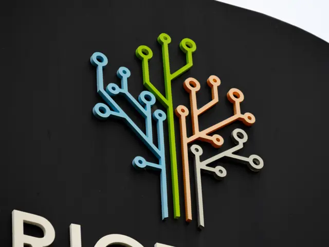 Close up image of a network links graphic.