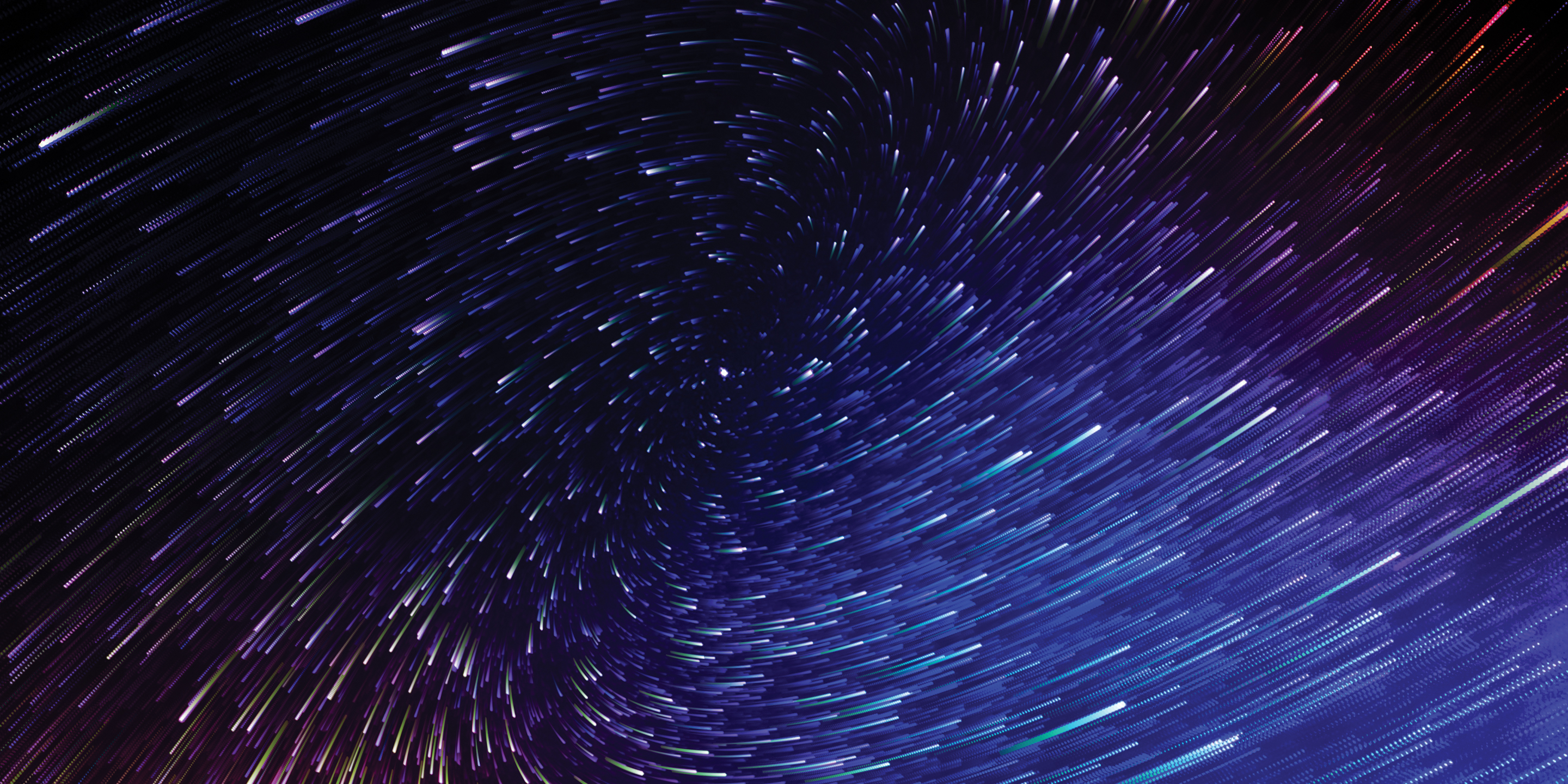 Spirals of light in space