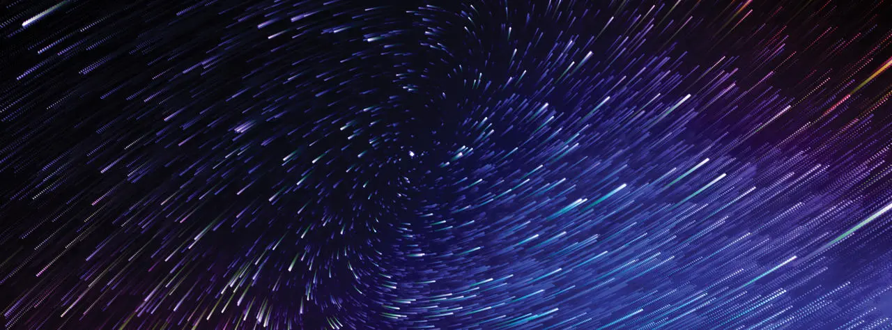 Spirals of light in space