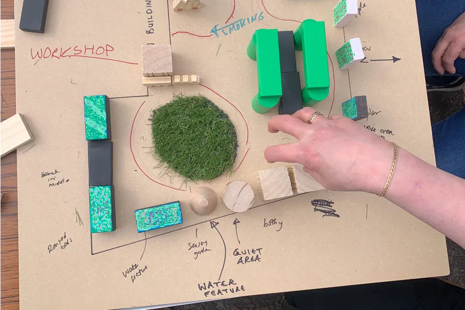 Designing a new dementia garden.