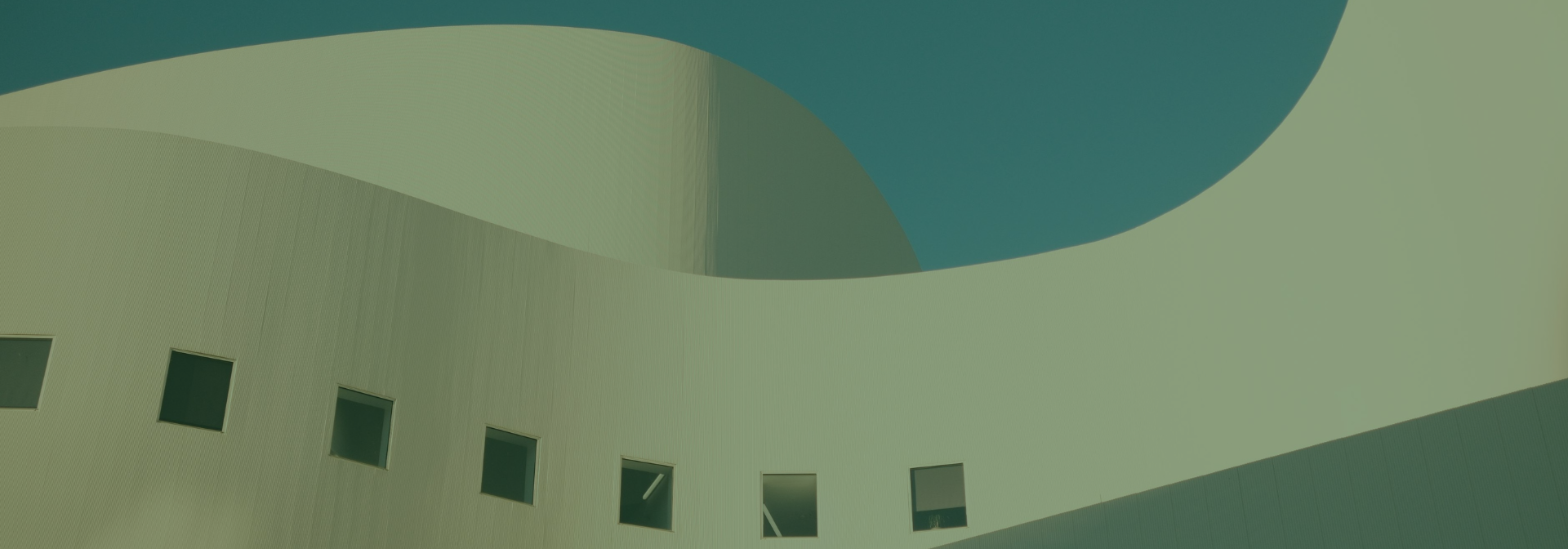 Modern curved building architecture