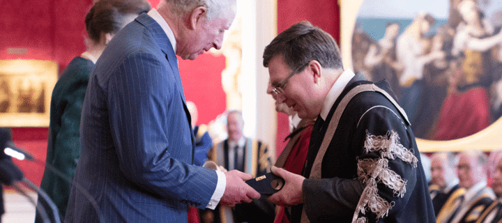 King Charles III and Professor Richard A Williams