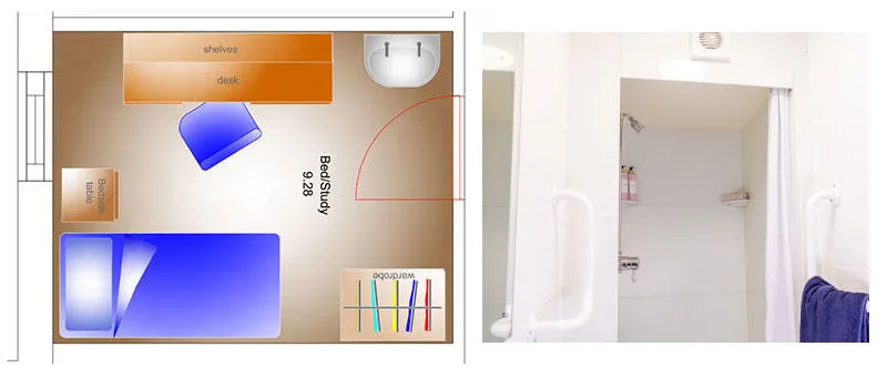self catered room layout