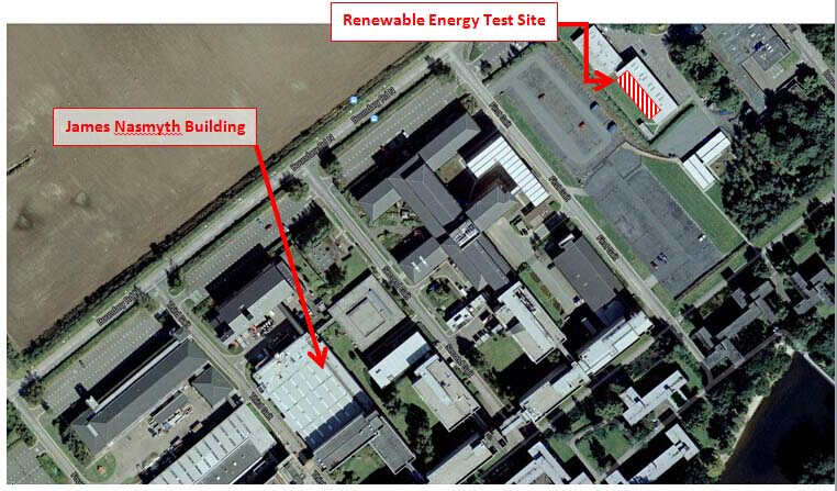 Heriot Watt Renewable Energy Test Site Map 